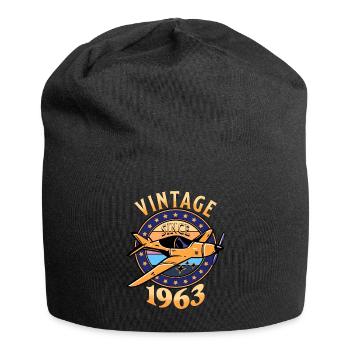 Passionné Aviation 1963 60 Ans Anniversaire - Bonnet en jersey - noir - Devant