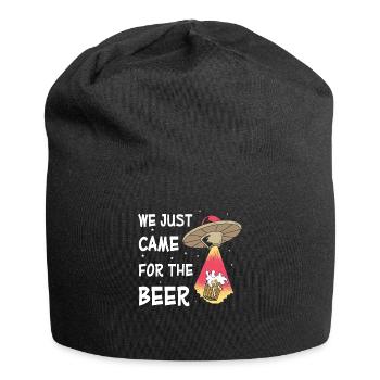 Lustige Aliens - We just came for the beer - UFO - Jersey-Beanie - Schwarz - Vorne