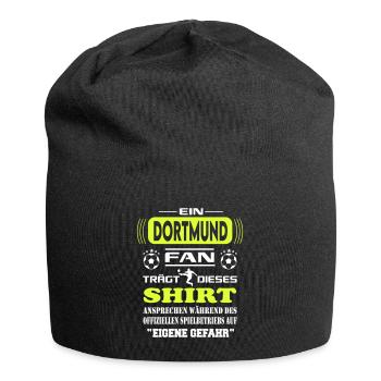 Fußball Fan Fussballverein Dortmund - Jersey-Beanie - Schwarz - Vorne