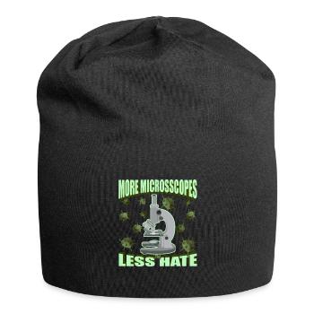 Biologie Biologe Mikroskop - Jersey-Beanie - Schwarz - Vorne
