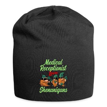 Réceptionniste médicale Saint-Patrick - Bonnet en jersey - noir - Devant