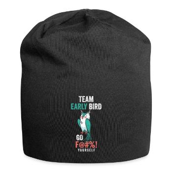 Team Early Bird Go F... Dich - Jersey-Beanie - Schwarz - Vorne