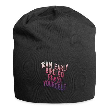 Team Early Bird Go F... Dich - Jersey-Beanie - Schwarz - Vorne
