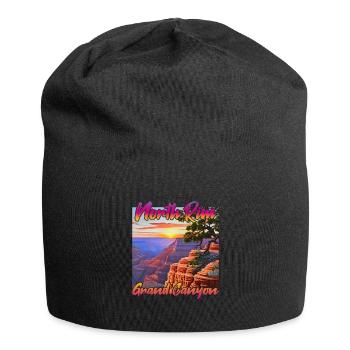 Coucher de soleil sur la rive nord du Grand Canyon - Bonnet en jersey - noir - Devant