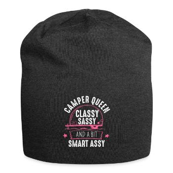 Camper Queen Classy Frech Und ein bisschen Smart Assy - Jersey-Beanie - Anthrazit - Vorne