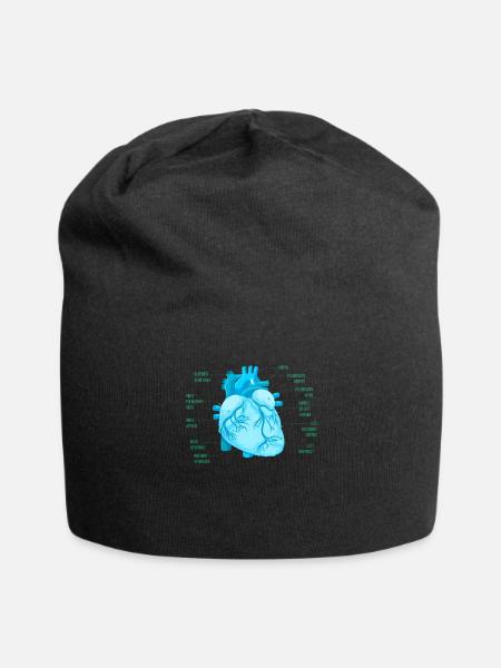 Teile des Herzens - Jersey-Beanie - Schwarz