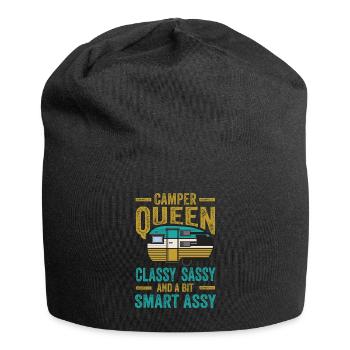 Camper Queen Classy Frech Und Ein bisschen Klug Assy - Jersey-Beanie - Schwarz - Vorne
