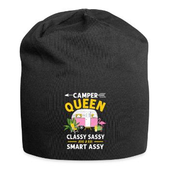 Camper Queen Classy Frech Und ein bisschen Smart Assy - Jersey-Beanie - Schwarz - Vorne