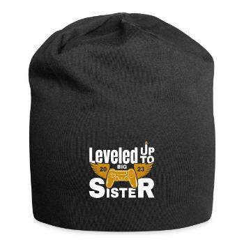Leveled Up to Big Sister 2023 - Jersey Beanie - black - Front