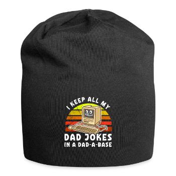 Ich Behalte Alle Witze Meines Vaters In Einem - Jersey-Beanie - Schwarz - Vorne