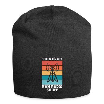 Das ist mein Amateurfunkgerät - Jersey-Beanie - Anthrazit - Vorne
