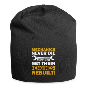 Mechaniker sterben niemals Auto-Enthusiast - Jersey-Beanie - Schwarz - Vorne