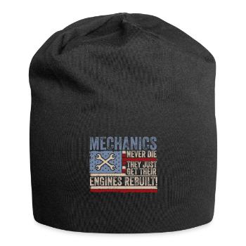 Mechaniker sterben niemals Auto-Enthusiast - Jersey-Beanie - Schwarz - Vorne