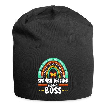 Humor Spanish teacher as boss teacher - Jersey Beanie - black - Front