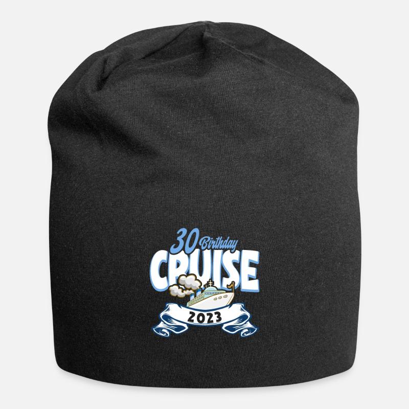 Kreuzfahrt Kreuzfahrtreisende 30. Geburtstag - Jersey-Beanie - Schwarz