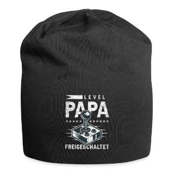 Zur Geburt für Papa, Frischgebackener Papa, Gaming - Jersey-Beanie - Schwarz - Vorne