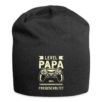 Frischgebackener Papa, Level Papa, Game Controller - Jersey-Beanie - Schwarz - Vorne