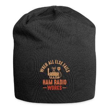 Quand tout le reste échoue, la radio amateur fonctionne - Bonnet en jersey - noir - Devant