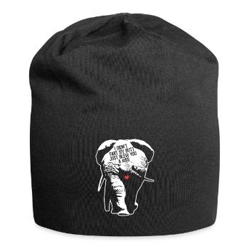 I didn't fart my heart blew you a kiss - Elephant - Jersey-Beanie - Schwarz - Vorne