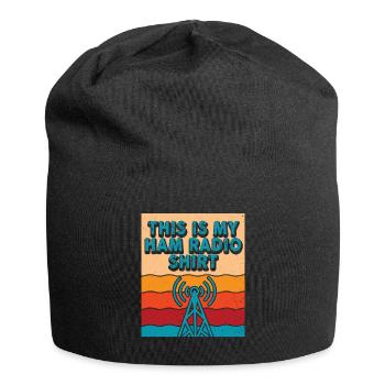 Das ist mein Amateurfunk - Jersey-Beanie - Schwarz - Vorne