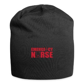 Infirmière d’urgence - Bonnet en jersey - noir - Devant