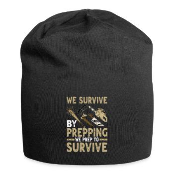 Prepper - Jersey-Beanie - Schwarz - Vorne