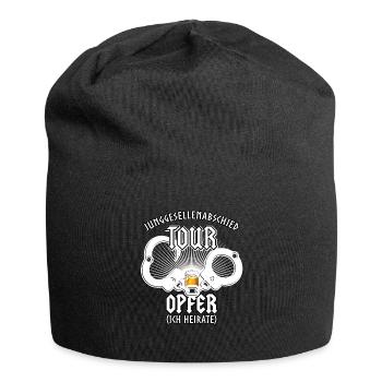 Junggesellenabschied Tour Opfer Ich heirate - Jersey-Beanie - Schwarz - Vorne