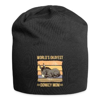 World Okayest Donkey Mom - Bonnet en jersey - noir - Devant