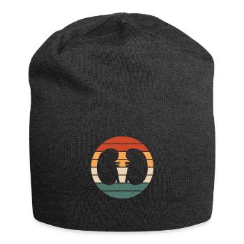 Retro Kidney Design Nephrology - Jersey Beanie - charcoal grey - Front