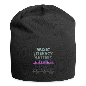 Musikkompetenz ist wichtig - Jersey-Beanie - Schwarz - Vorne