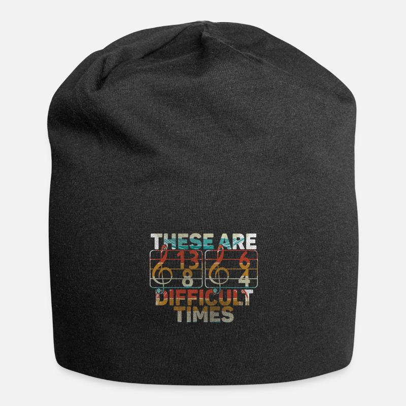 Ce sont des temps difficiles jeu de mots amusant - Bonnet en jersey - noir