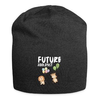 Future Zoologist Birthday Wildlife - Bonnet en jersey - charbon - Devant