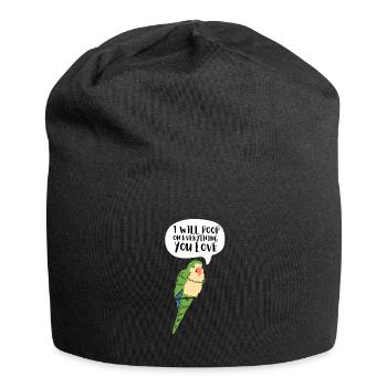 Blue Quaker Parrot Mom - Jersey-Beanie - Schwarz - Vorne