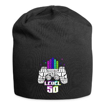 Geek Niveau 50 Anniversaire Gamer 50 Ans - Bonnet en jersey - noir - Devant