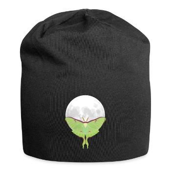 Actias luna - Nachtfalter vor Mond - Jersey-Beanie - Schwarz - Vorne