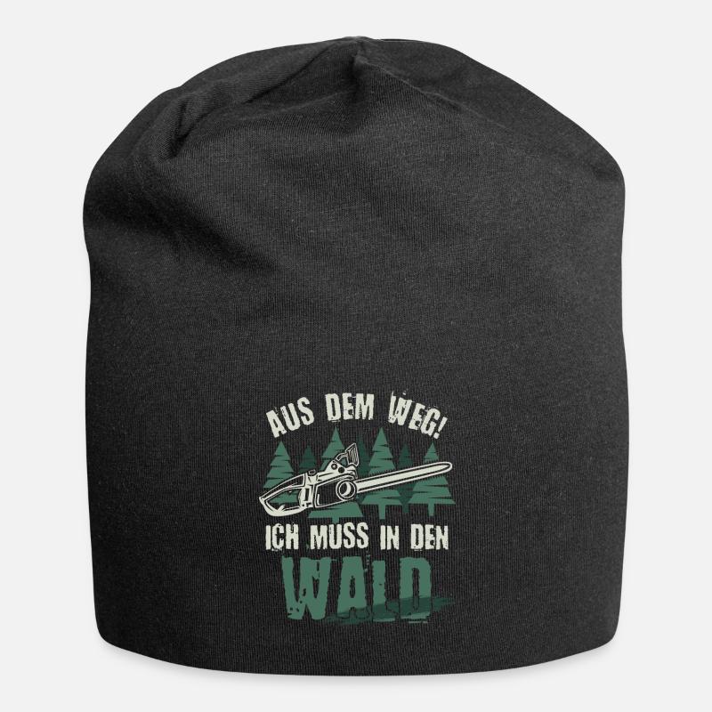 Aus dem Weg ich muss in den Wald - Jersey-Beanie - Schwarz
