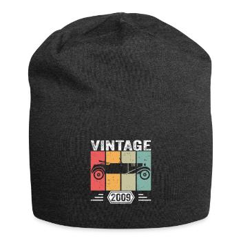 Classic Since 2009, Vintage Car Birthday Gift 2009 - Jersey-Beanie - Anthrazit - Vorne