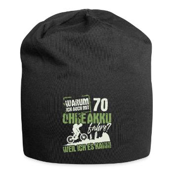 70 Geburtstag Mountainbiker 70 Jahre - Jersey-Beanie - Schwarz - Vorne