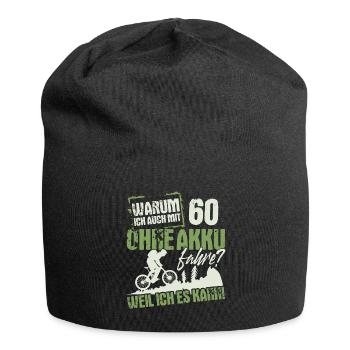 60 Geburtstag Mountainbiker 60 Jahre - Jersey-Beanie - Schwarz - Vorne