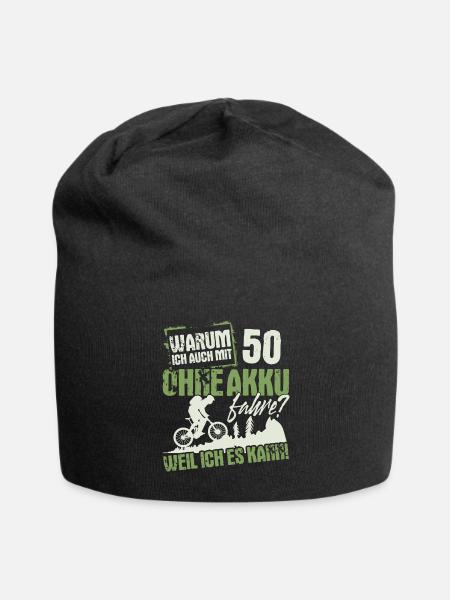 50 Geburtstag Mountainbiker 50 Jahre - Jersey-Beanie - Schwarz