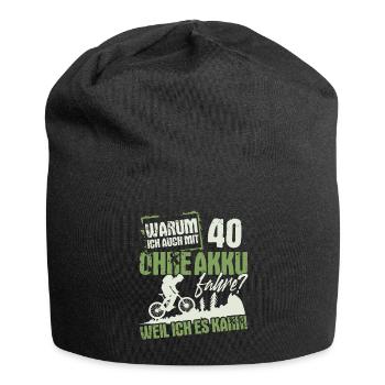 40 Geburtstag Mountainbiker 40 Jahre - Jersey-Beanie - Schwarz - Vorne