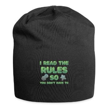 I Read The Rules So You Dont Have To - Jersey Beanie - black - Front
