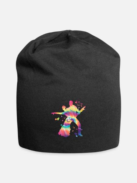 Latin Dancing Couple Aquarell Tänzerin - Jersey-Beanie - Schwarz