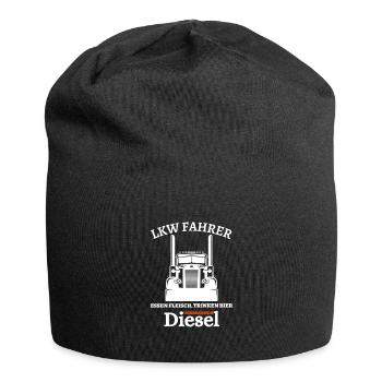 LKW Fahrer - Essen Fleisch Trinken Bier ... - Jersey-Beanie - Schwarz - Vorne