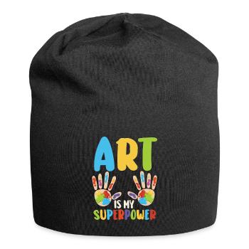 Art Is My Superpower - Jersey Beanie - black - Front