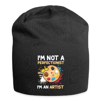 I'm Not A Perfectionist I'm An Artist - Jersey Beanie - black - Front