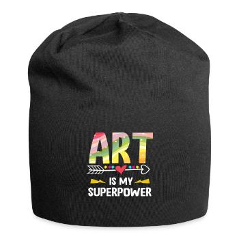 Art Is My Superpower - Jersey Beanie - black - Front