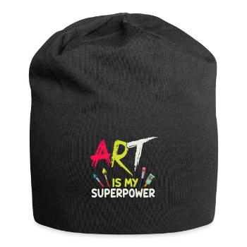 Art Is My Superpower - Jersey Beanie - black - Front