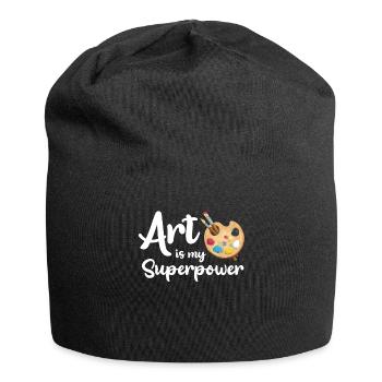 Art Is My Superpower - Jersey Beanie - black - Front