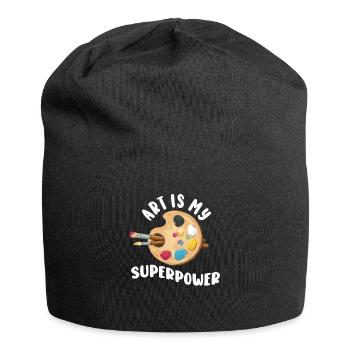Art Is My Superpower - Jersey Beanie - black - Front
